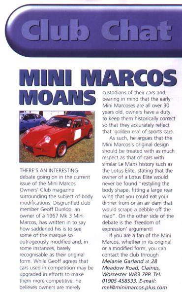 Mini Marcos Moans